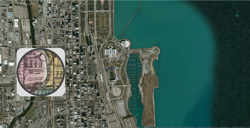 Illustration for article titled This Clever Map Compares Chicago Before and After the Great Fire